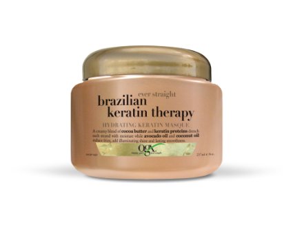 OGX Hydrating Keratin Masque, Ever Straight Brazilian Keratin Therapy, 8oz