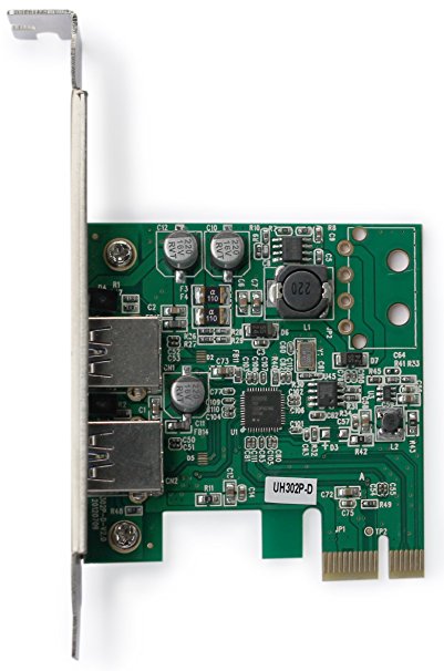 Plugable PCI Express to SuperSpeed USB 3.0 2-Port Expansion Card for Desktops (Latest Renesas µPD720202 xHCI 1.0 chipset)