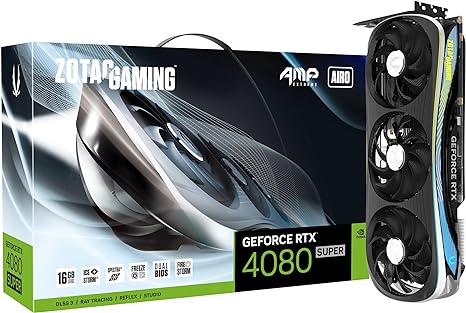 ZOTAC Gaming GeForce RTX 4080 Super AMP Extreme AIRO DLSS 3 16GB GDDR6X 256-bit 23 Gbps PCIE 4.0 Gaming Graphics Card, IceStorm 2.0 Advanced Cooling, Spectra 2.0 ARGB Lighting, ZT-D40820B-10P