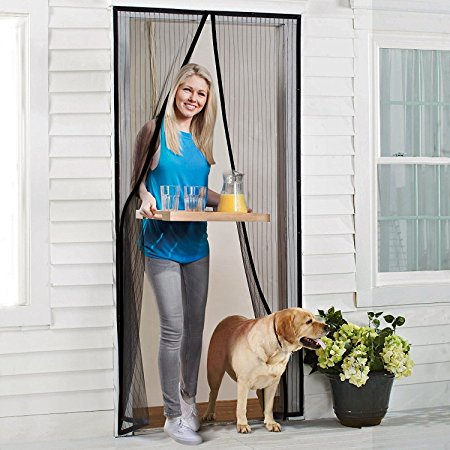 Magnetic Screen Door, Keeps The Fresh Air In and The Bugs Out Screen Door, Heavy Duty Reinforced Mesh Screen, Fits Door Up To 36 x 84-Inch