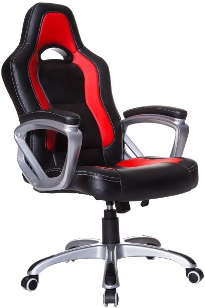 Brand New Designed Racing Sport Swivel Office chair in Black Red Color