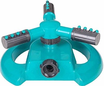Lawn Sprinklers Premium Quality Durable Rotary Three Arm Water Sprinkler by Careful Gardener