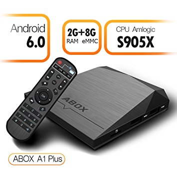 ABOX A1 Plus Android 6.0 TV Box with Amlogic S905X 64 Bits, True 4K Playing and 2GB RAM 8GB ROM