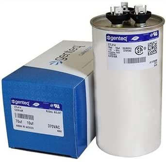 100335-22 - 70   10 uf MFD 370 Volt VAC - Lennox Round Dual Run Capacitor Upgrade