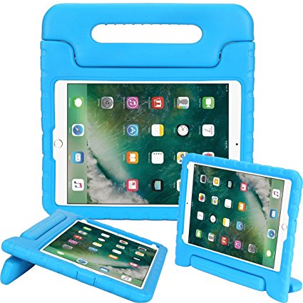 eTopxizu New iPad 9.7 Inch 2017 Case - ShockProof Case Light Weight Kids Case Cover with Handle Stand Case for Apple iPad 9.7 Inch 2017 New Model / iPad Air / iPad Air 2 Tablet - Blue