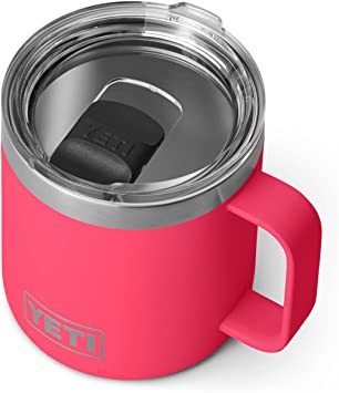 YETI Rambler 14 oz Mug, Vacuum Insulated, Stainless Steel with MagSlider Lid, Bimini Pink