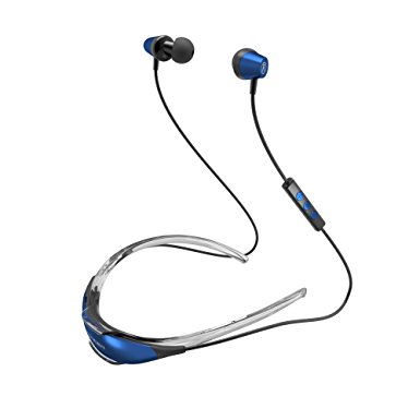 Coolcat Bluetooth Headphones V4.1 Wireless Neckband Stereo Noise Cancelling Earbuds Bluetooth Headset with Mic for iphone and Samsung Cell phone (Blue)