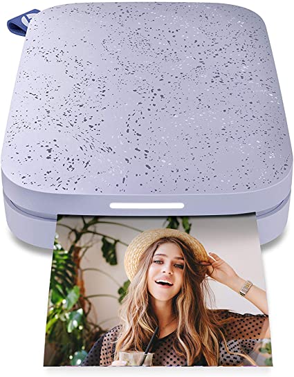 HP Sprocket Portable 2x3" Instant Photo Printer (Lilac) Print Pictures on Zink Sticky-Backed Paper from Your iOS & Android Device.