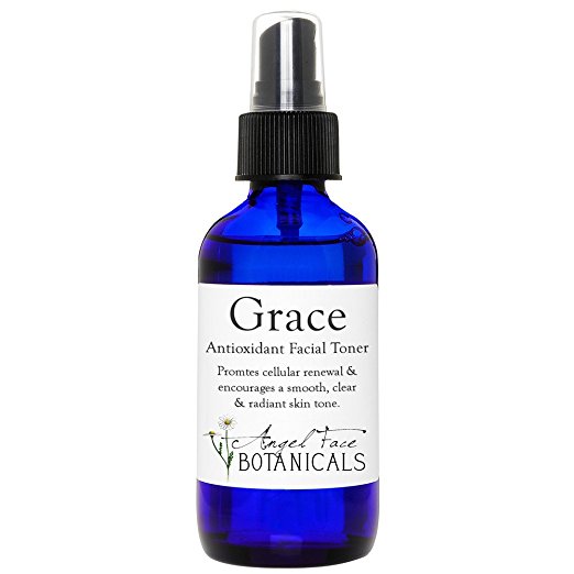 Grace Organic Antioxidant Facial Toner with Aloe Vera, Cranberry and White Tea - Speeds Cellular Renewal For Smooth Clear Skin 2.2 oz
