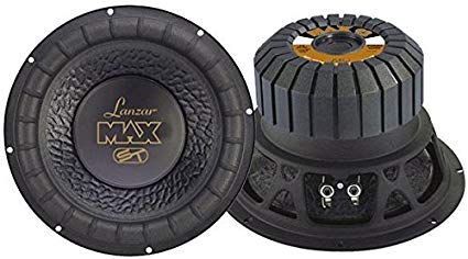Lanzar 12in Car Subwoofer Speaker - Black Non-Pressed Paper Cone, Stamped Steel Basket, 4 Ohm Impedance, 1000 Watt Power and Rubber Suspension for Vehicle Audio Stereo Sound System - MAX12