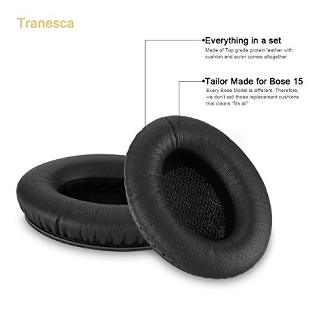 Tranesca Replacement Earpad kit for Bose QC15