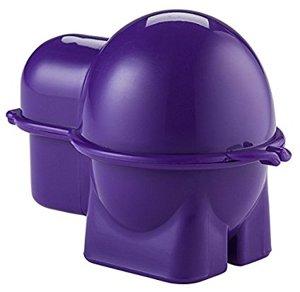 Hutzler Egg To-Go Container with Salt Shaker, Purple