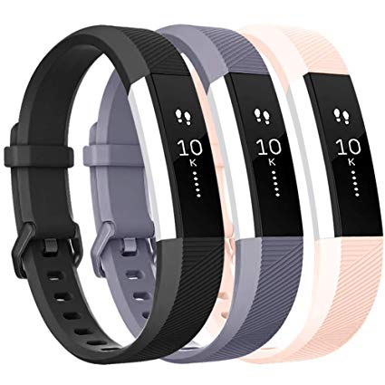 Vancle Replacement Bands Compatible with Fitbit Alta HR and Fitbit Alta (3 Pack), Newest Sport Wristbands with Secure Metal Buckle for Fitbit Alta HR/Fitbit Alta