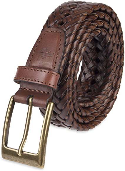 Dockers Men's Leather Braided Casual and Dress Belt