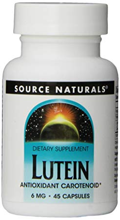 Source Naturals Lutein 6mg, Potent Antioxidant Carotenoid, 45 Capsules