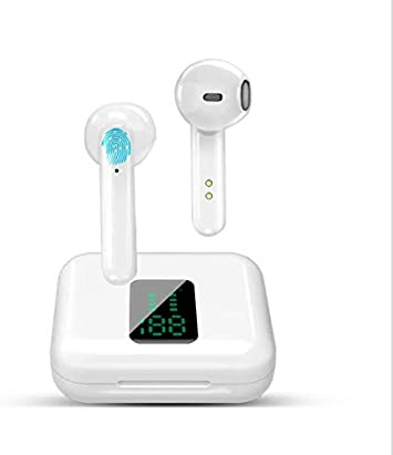 Etmury Bluetooth Wireless Earbuds, Sport in Ears Earbuds Bluetooth Wireless TWS 5.0 Bluetooth Earphone Wireless Bass Noise Canceling Headphones with Charging Box for iPhone Huawei Samsung