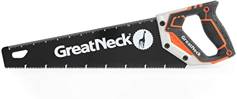 GreatNeck 74003 15 Inch Aggressive Tooth Handsaw for Rough Cuts, Wood saw, Branch Cutter, PVC Cutter, and More, Anti-Slip Ergonomic Composite Handle