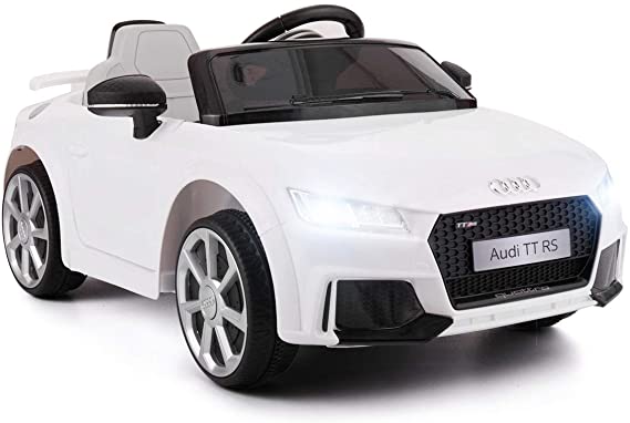 JAXPETY Audi TT 12V Electric Kids Ride On Car Licensed MP3 LED Lights RC Remote Control (White)