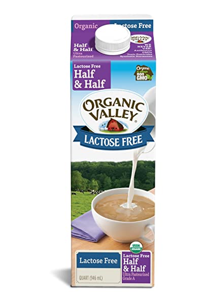 Organic Valley, Organic Lactose Free Half & Half Cream, Quart, 32 oz