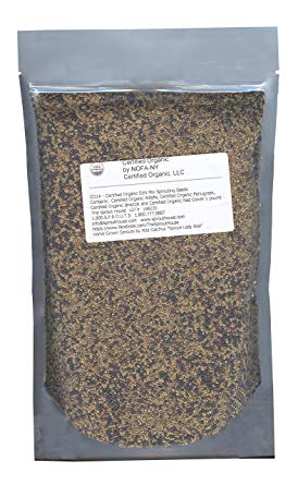 The Sprout House Ed's Mix Certified Organic Non-gmo Sprouting Seeds -Certified Organic Alfalfa, Fenugreek, Broccoli, Clover 1 Pound