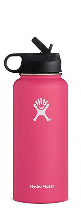 Hydro Flask Water Bottle | Stainless Steel & Vacuum Insulated | Wide Mouth with Straw Lid | Multiple Sizes & Colors