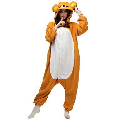 Brown Rilakkuma Bear-Halloween Costume Animal Onesie Kigurumi Pajama