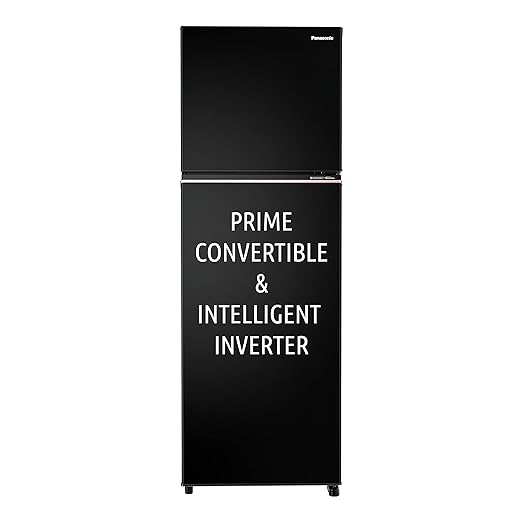 Panasonic 338 L 3 Star Prime Convertible 6-Stage Smart Inverter Frost-Free Double Door Refrigerator (NR-TG355CPKN, Diamond Black, Jumbo Fresh Vegetable Basket,2023 Model, Net Capacity 304L)