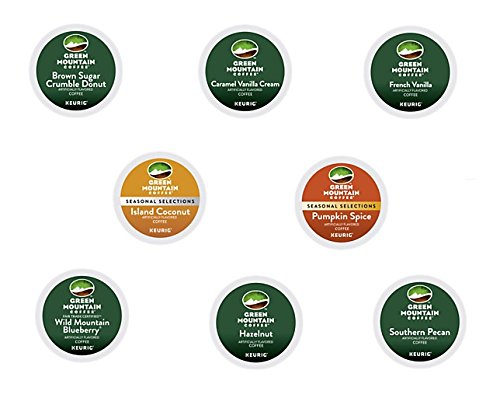 40 Count - Green Mountain Flavored Coffee K-Cup For Keurig K Cup Brewers (8 flavors, 5 k-cups each)