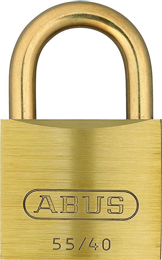 ABUS 55MB/40 B KA 1.5-Inch All Weather Solid Brass Keyed Alike Padlock with Brass Shackle