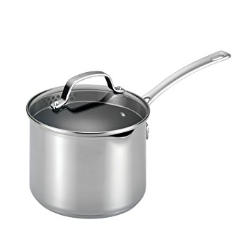 Circulon Genesis Stainless Steel Nonstick 3-Quart Covered Straining Saucepan