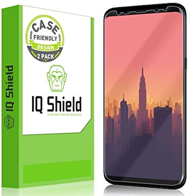 Galaxy S8 Plus Screen Protector, IQ Shield LiQuidSkin Full Coverage Screen Protector for Galaxy S8 Plus (2-Pack, Case Friendly Updated Version) HD Clear Anti-Bubble Film