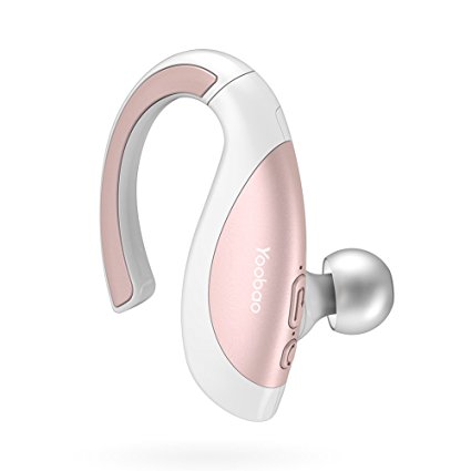 Yoobao Bluetooth Headset YBL-106 Hands Free Wireless Earpiece In-ear Sport Earbuds With Mic for iPhone and Android-Rose Gold