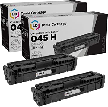 LD Compatible Toner Cartridge Replacement for Canon 045H 1246C001 High Yield (Black, 2-Pack)