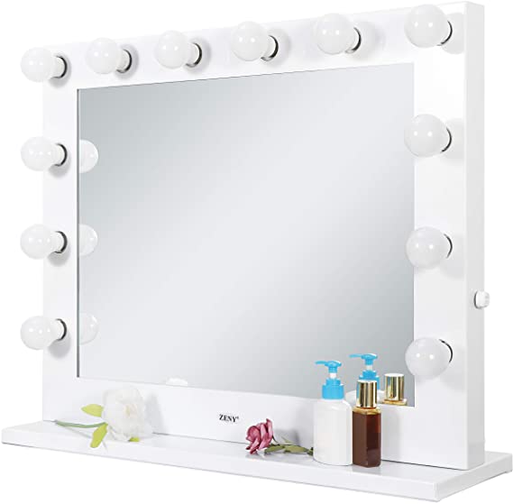 ZENY Hollywood Vanity Makeup Mirror Light Dressing Table Vanity Set Mirrors with Dimmer Wall-Mounted Vanity Mirrors