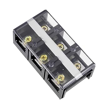 uxcell Dual Rows 3 Positions 600V 100A Wire Barrier Block Terminal Strip