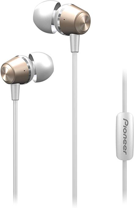 Pioneer in-Ear Deep Bass Headphones, Gold, SE-QL2T(G)