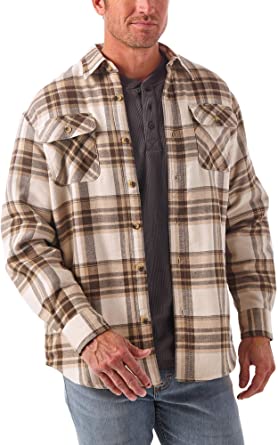 Wrangler Authentics Men’s Long Sleeve Sherpa Lined Shirt Jacket