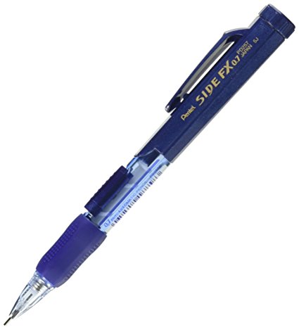 Pentel Automatic Pencil, Retractable Eraser, Rubber Grip, 0.7mm, Blue (PD257C)