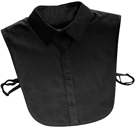 EQLEF Fake Collar Cotton Women's Detachable Half Shirt Blouse Fake Collar Shirt