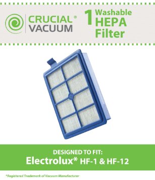 Crucial Vacuum 1 1 Electrolux Washable and Reusable Hepa Filter, Fits Electrolux Eureka Sanitaire HF12, HF1 and EL012W Upright/Canister Filter