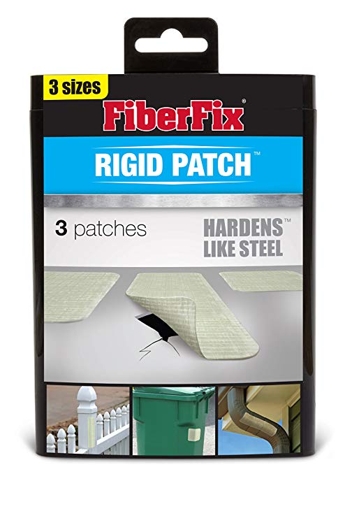 FiberFix Rigid Patch (3 Pack)- Permanent Waterproof Repair Patch for Outdoor, Automotive, Boats & More