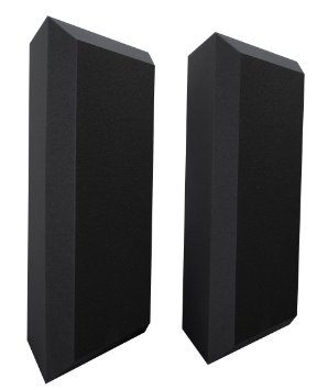 Ultimate Acoustics UA-BTVBG Bass Trap Professional Acoustic  Foam with Bevel, Vinyl Covering and Mounting Tabs Included, 1 Pair