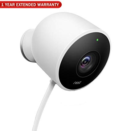 Nest (NC2100ES) Outdoor Security Camera - White   1 Year Extended Warranty