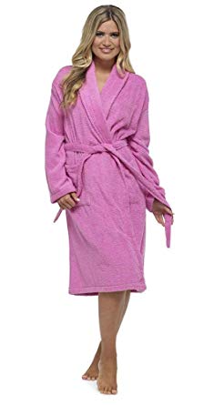 Dannii Matthews 100% Cotton Terry Towelling Adults Bathrobe Dressing Gown Bath Robe