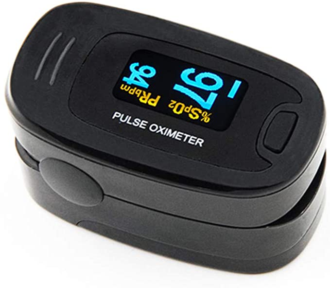 CONTEC Black CMS50NA Fingertip Pulse Oximeter SPO2 Pulse Rate Blood Oxgen Meter OLED