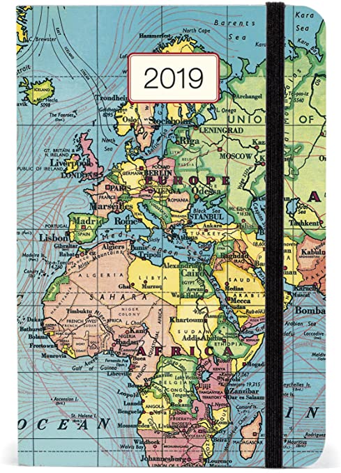 Cavallini Papers & Co., Inc. 2019 Vintage Map Weekly Planner