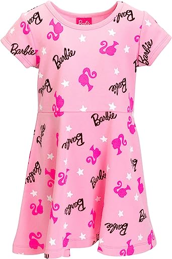 Barbie Girls French Terry Skater Dress Toddler to Big Kid