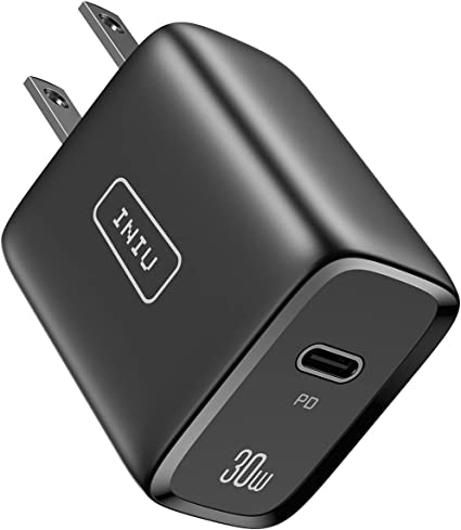 USB C Charger, INIU 30W PD 3.0 Fast Charging Mini Wall Charger, Universal Power Adapter Plug Compatible with iPhone 13 Pro Max 12 11 X Samsung S21 S20 Note 20 Tablet iPad Airpods Google LG Switch etc