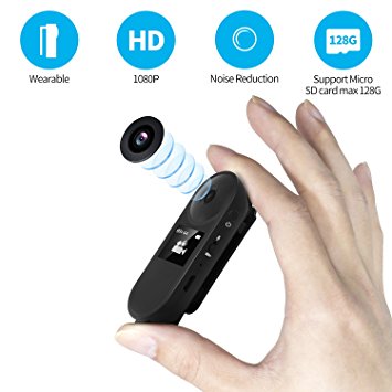 IDV Mini Camera, Hidden Spy Camera with Viewing Screen, Voice Recorder, Sport Camera, Portable Clip Camera with full HD 1080P, Indoor/Outdoor