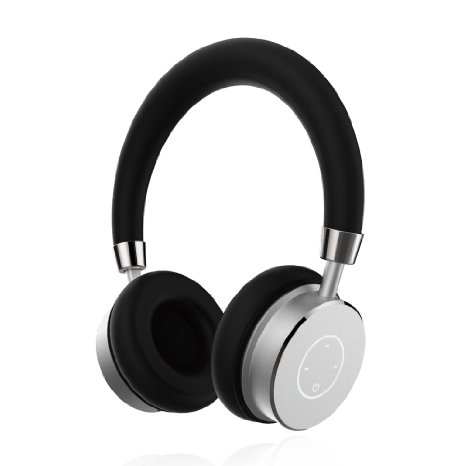 Glotao Scud-BN003 On-Ear Wireless Bluetooth Headphones with Built-in Microphone and Lightweight Headsets Compatible with Cell phones and other Bluetooth devices(Black/Gray)